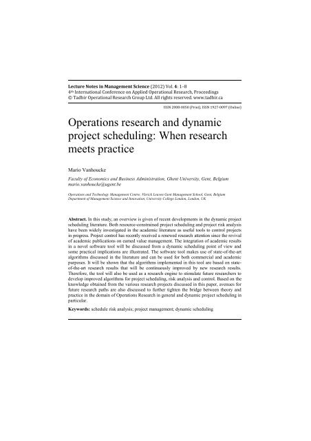 operational research pdf